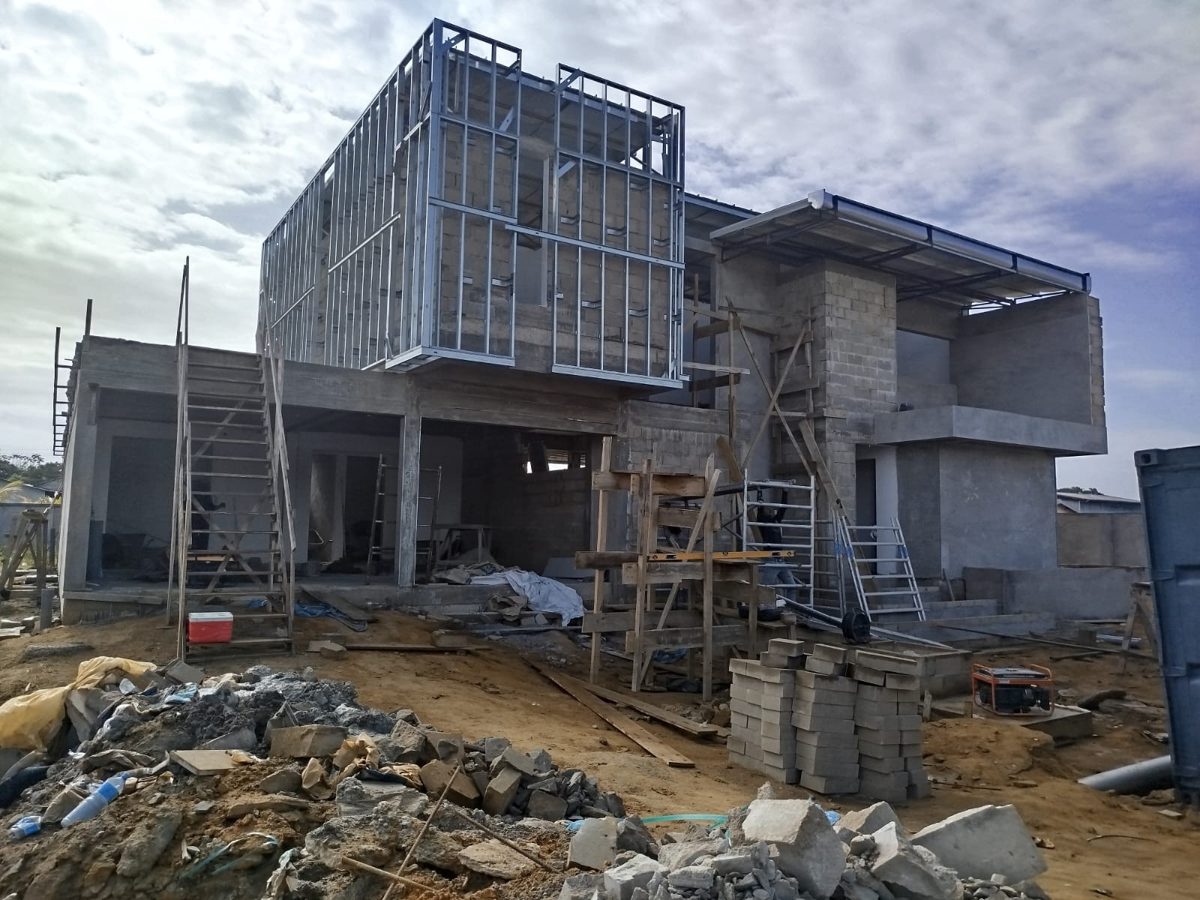 Betonconstructie in aanbouw