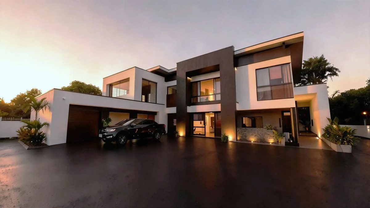 Villa in de avond
